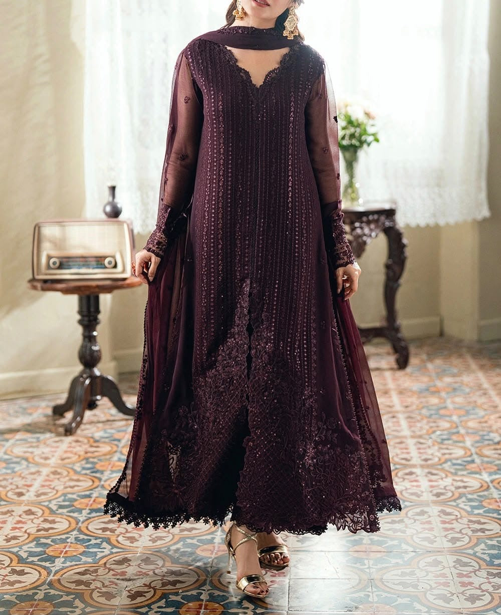 Azure Chiffon Party Wear 5481