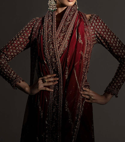 Maria B Chiffon Saree Wedding Wear 5511