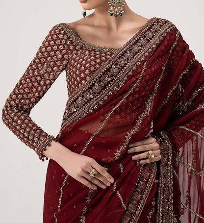 Maria B Chiffon Saree Wedding Wear 5511