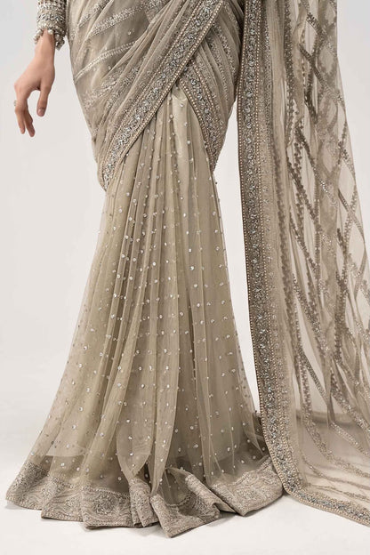 Maria B Net Saree Wedding Wear 5512