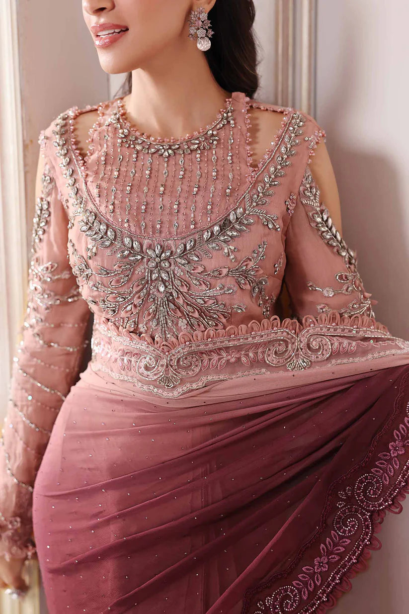 MARIA B NET SAAREE WEDDING WEAR 5328