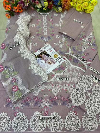 ELAF CHIKANKARI LAWN/COTTON NET KSSL-189