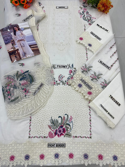 QALAMKAR LAWN/ORGANZA PARTY WEAR 5375