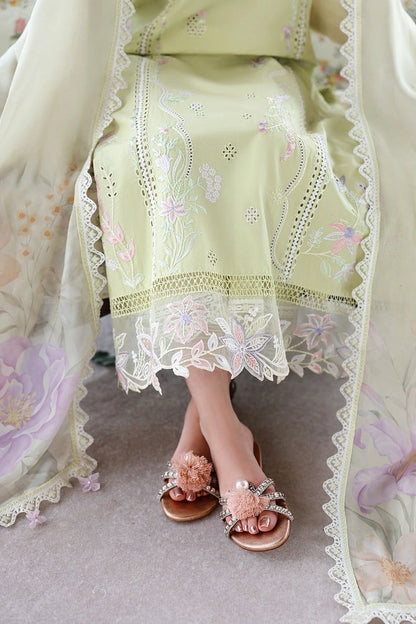 Azure Lawn/Silk Party Wear 5451