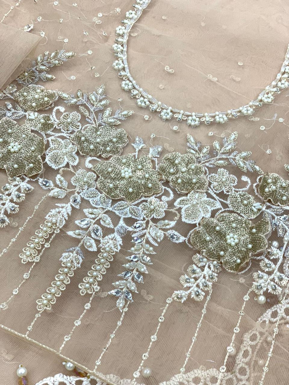 MARIA B NET SAAREE WEDDING WEAR hfv-4626