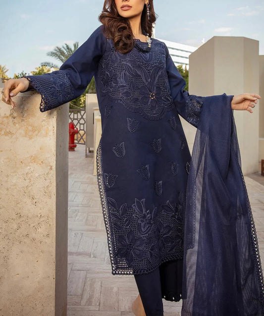 RANG RASIA CHIKANKARI LAWN/COTTON NET PARTY WEAR 5295