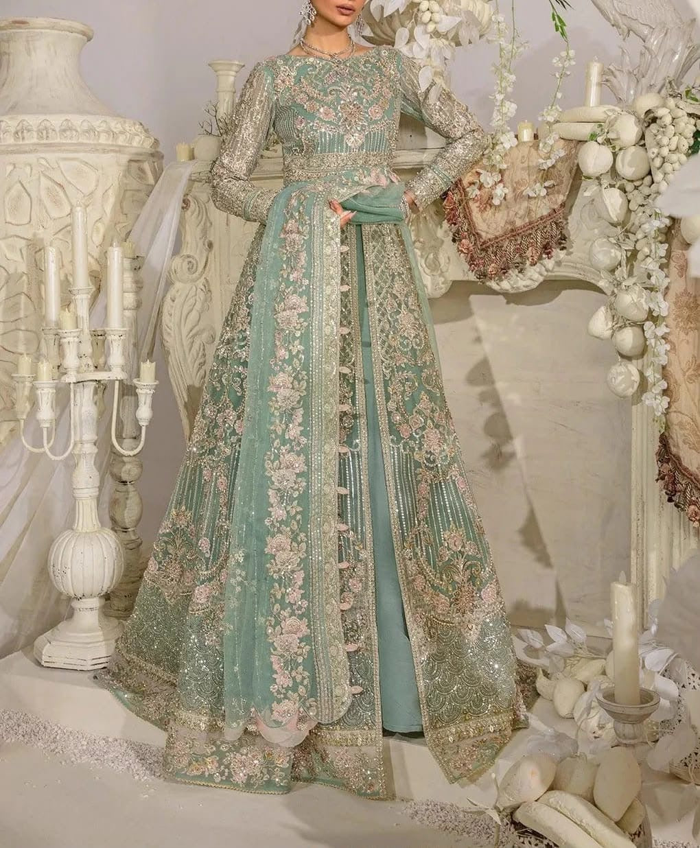 Elaf Elsa Net Maxi Bridal Wear 5351
