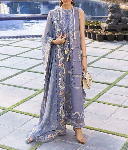Crimson Lawn/Silk Wedding Wear 5446