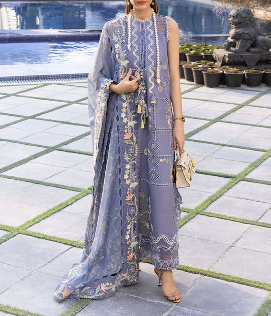 Crimson Lawn/Silk Wedding Wear 5446