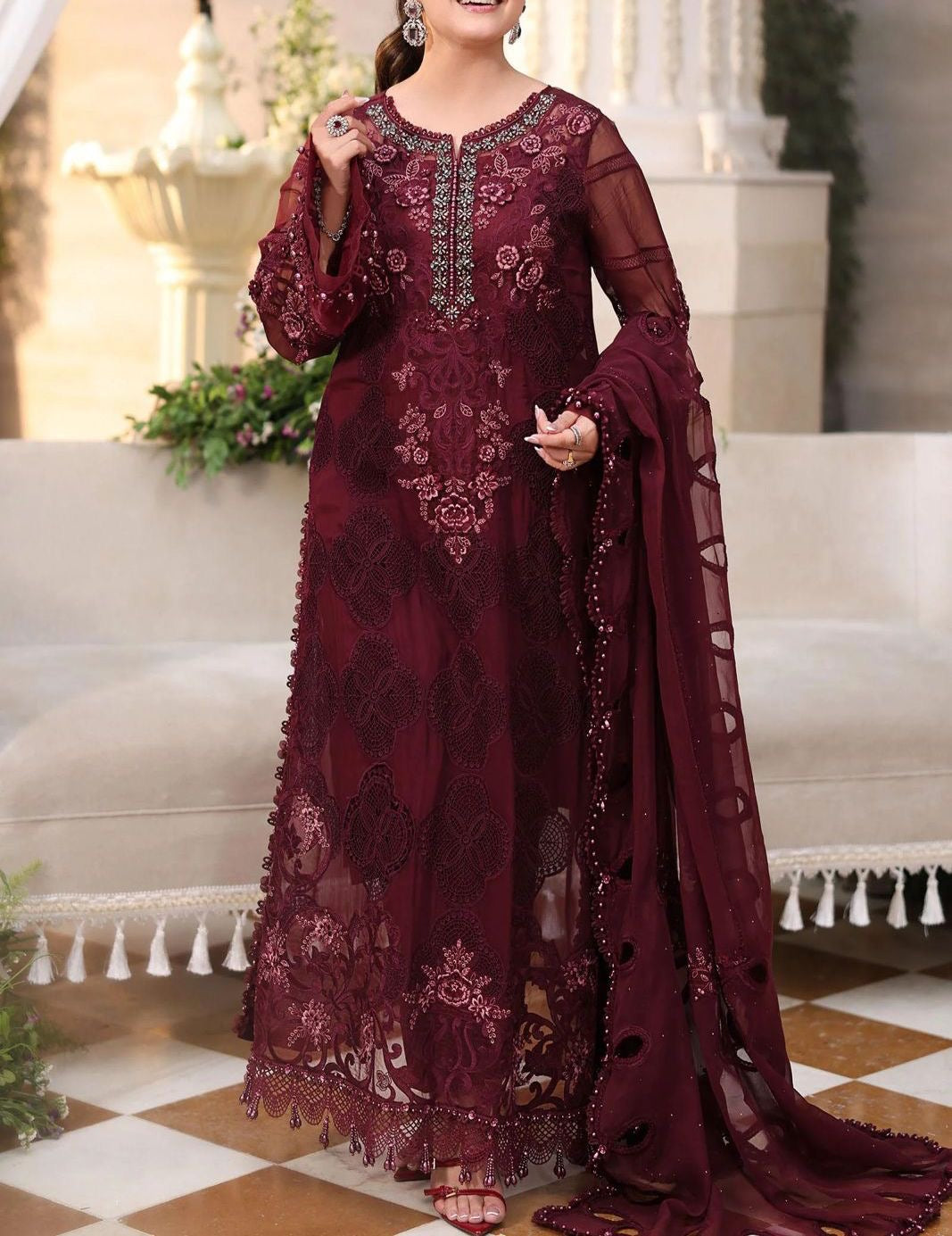 Maria B Chiffon Wedding Wear 5474