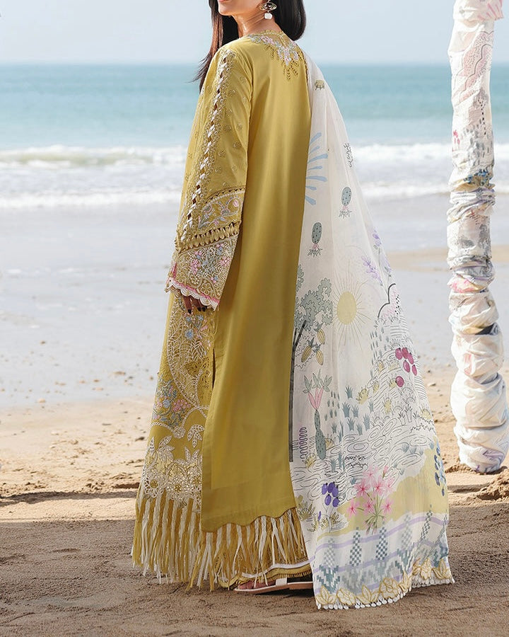 Qalamkar Lawn/Silk Wedding Wear 5427