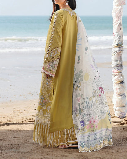 Qalamkar Lawn/Silk Wedding Wear 5427