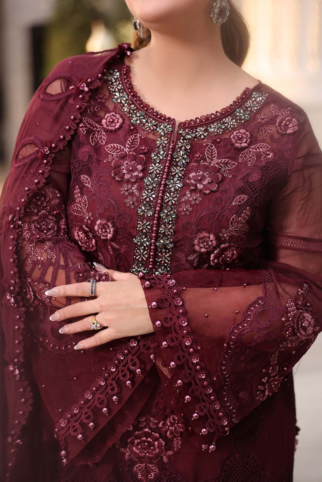 Maria B Chiffon Wedding Wear 5474