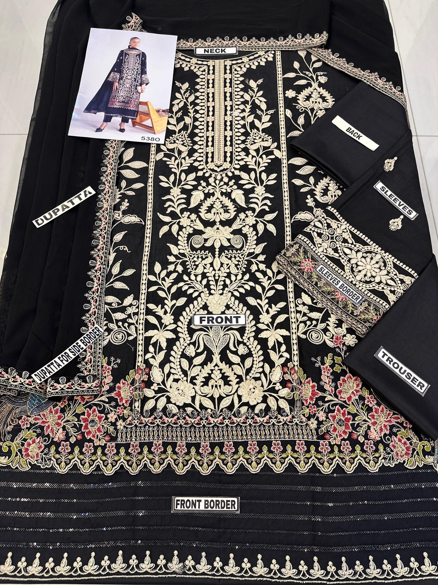 Maria B Lawn/Chiffon Party Wear 5380