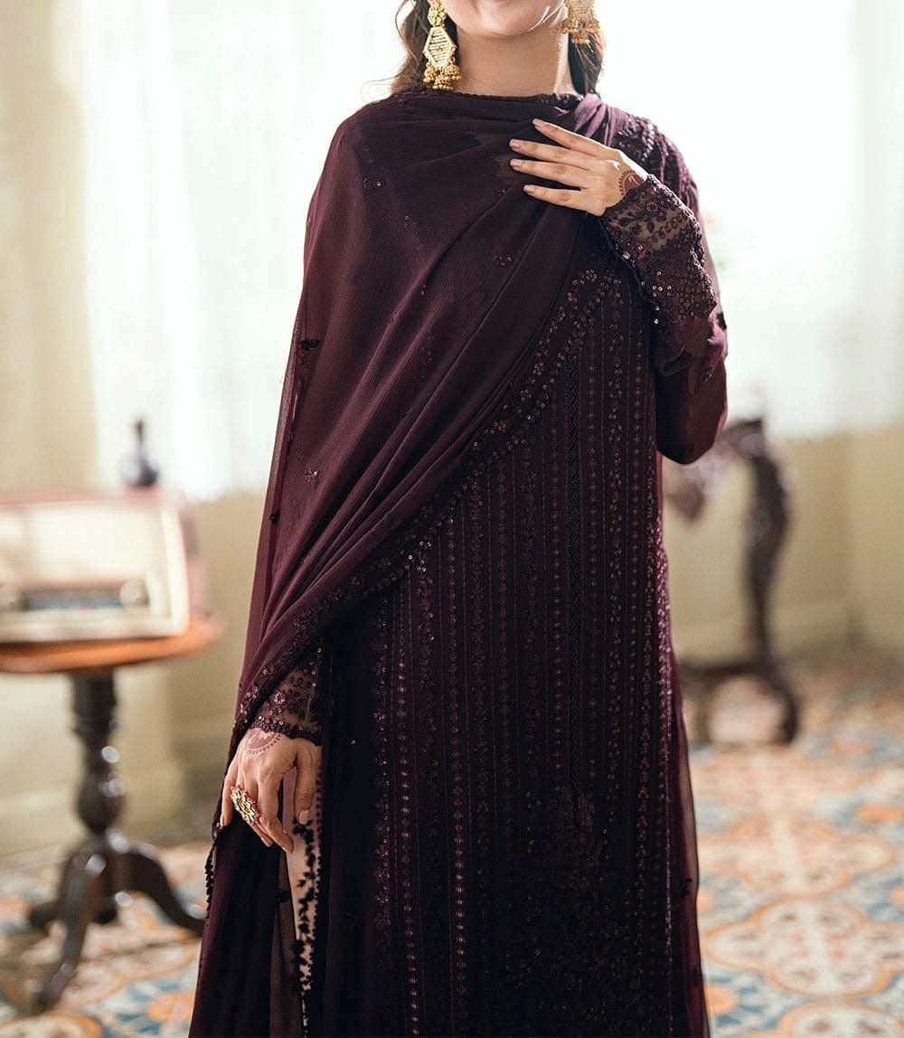 Azure Chiffon Party Wear 5481