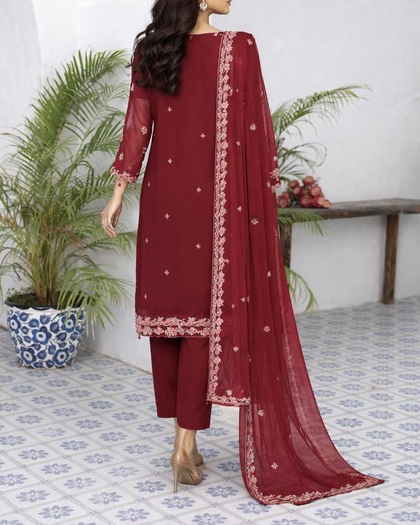 Husn-e-Suroshi Chiffon Party Wear SR-02