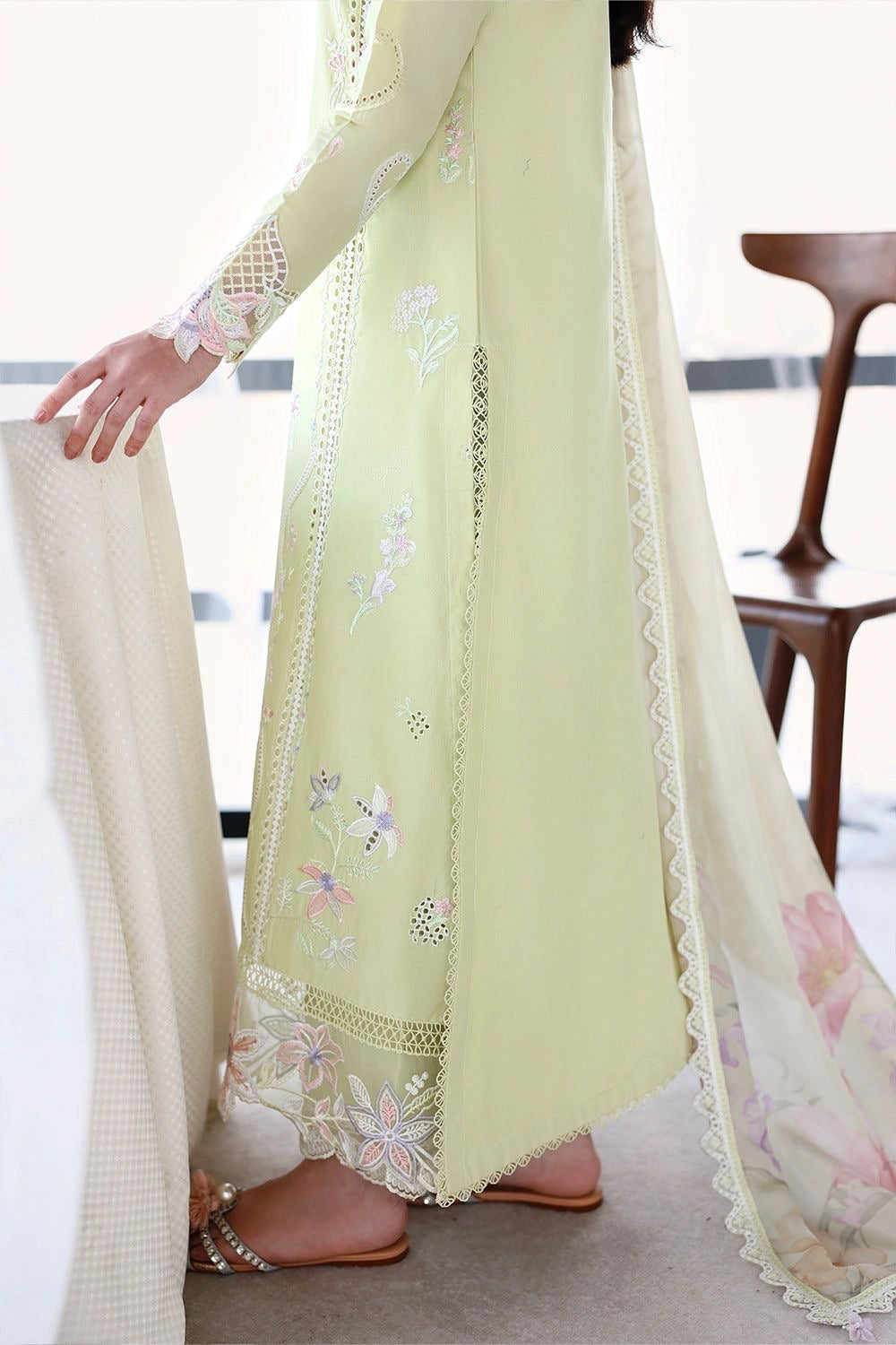 Azure Lawn/Silk Party Wear 5451