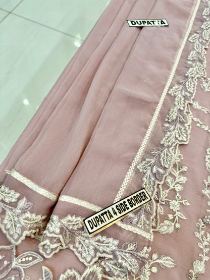 Azure Chiffon Party Wear 5482