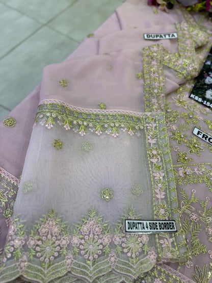 AZURE CHIFFON PARTY WEAR