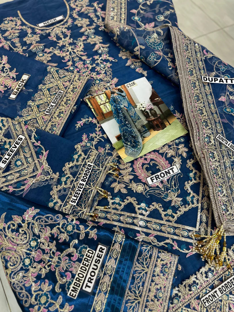 FAIZA SAQLAIN ORGANZA WEDDING WEAR 5318