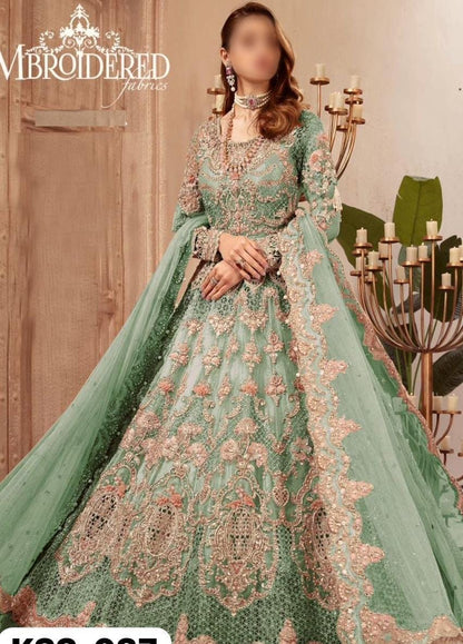 Maria B Net Maxi Bridal Wear 5373
