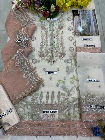Agha Noor Organza Party Wear KSS-112