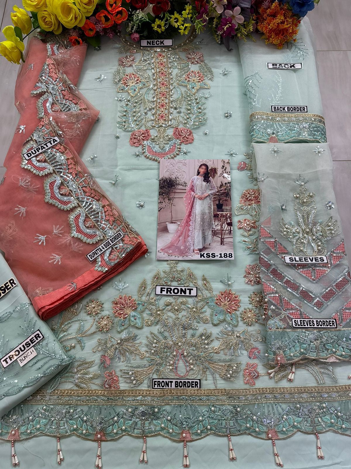 MUSHQ ORGANZA/NET PARTY WEAR