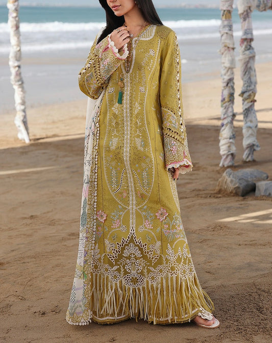 Qalamkar Lawn/Silk Wedding Wear 5427