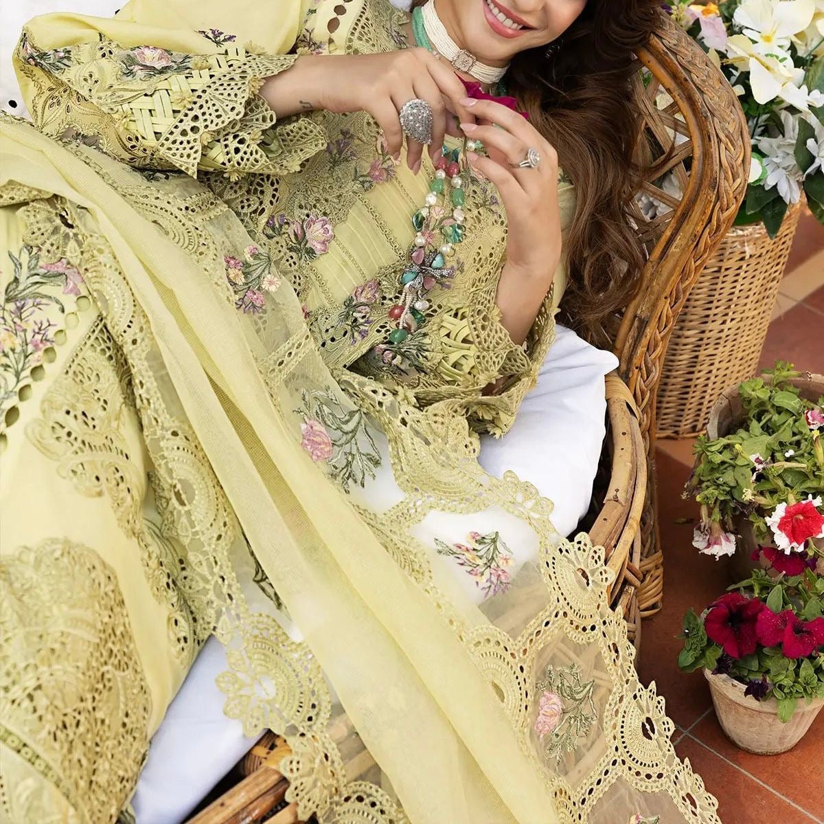 Elaf Lawn/Khaadi Net Wedding Wear 5456