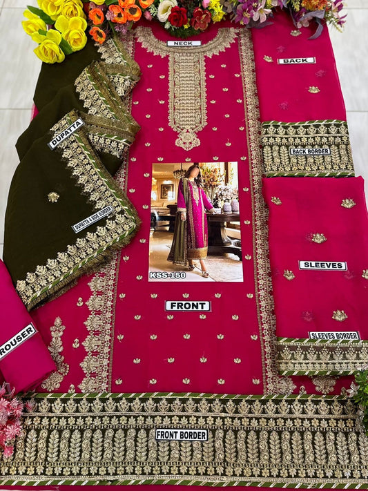 ASIM JOFA CHIFFON PARTY WEAR KSS-150