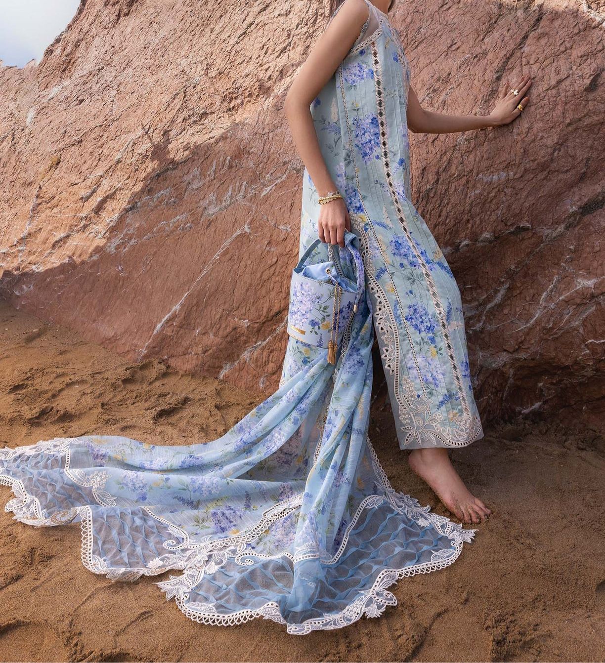 CRIMSON LAWN/CHIFFON PARTY WEAR hfv-4620