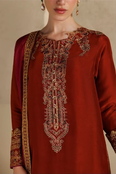 Iznik Kaftan Shalmose Silk/Chiffon Party Wear 5527