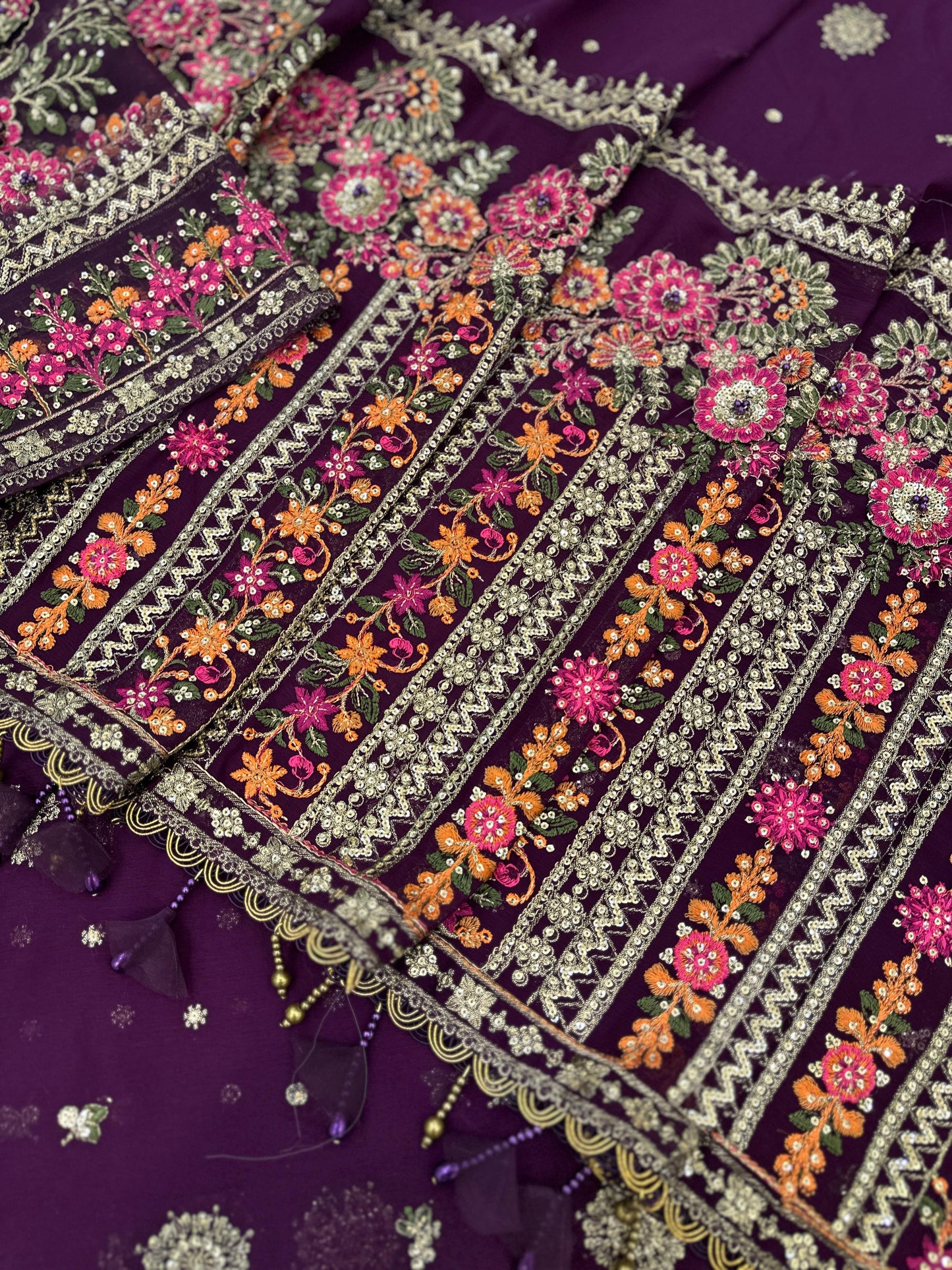 Maria B Chiffon Saaree Wedding Wear 5362