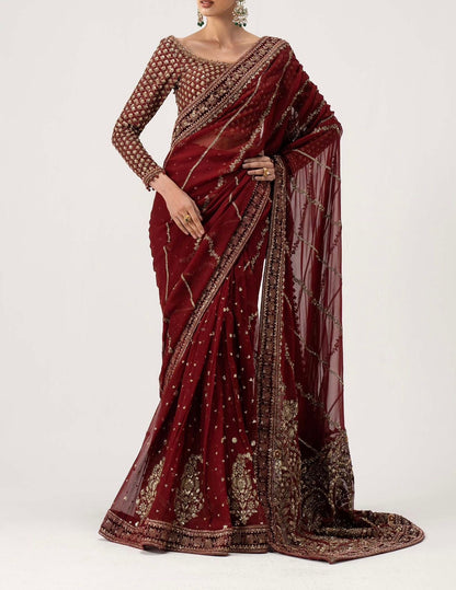 Maria B Chiffon Saree Wedding Wear 5511