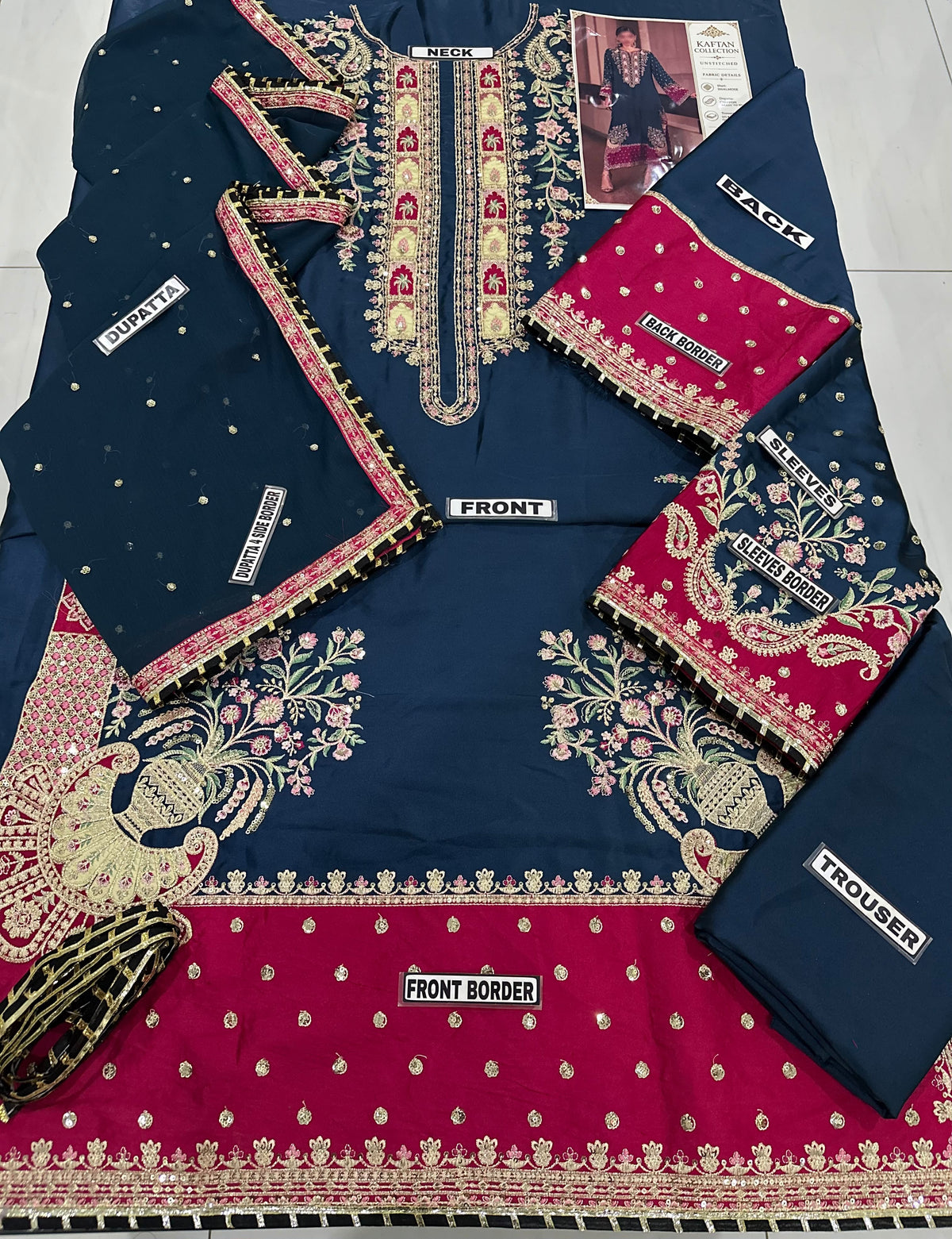 Ethnic Kaftan Shalmose Silk/Bamber Chiffon Wedding Wear 5515