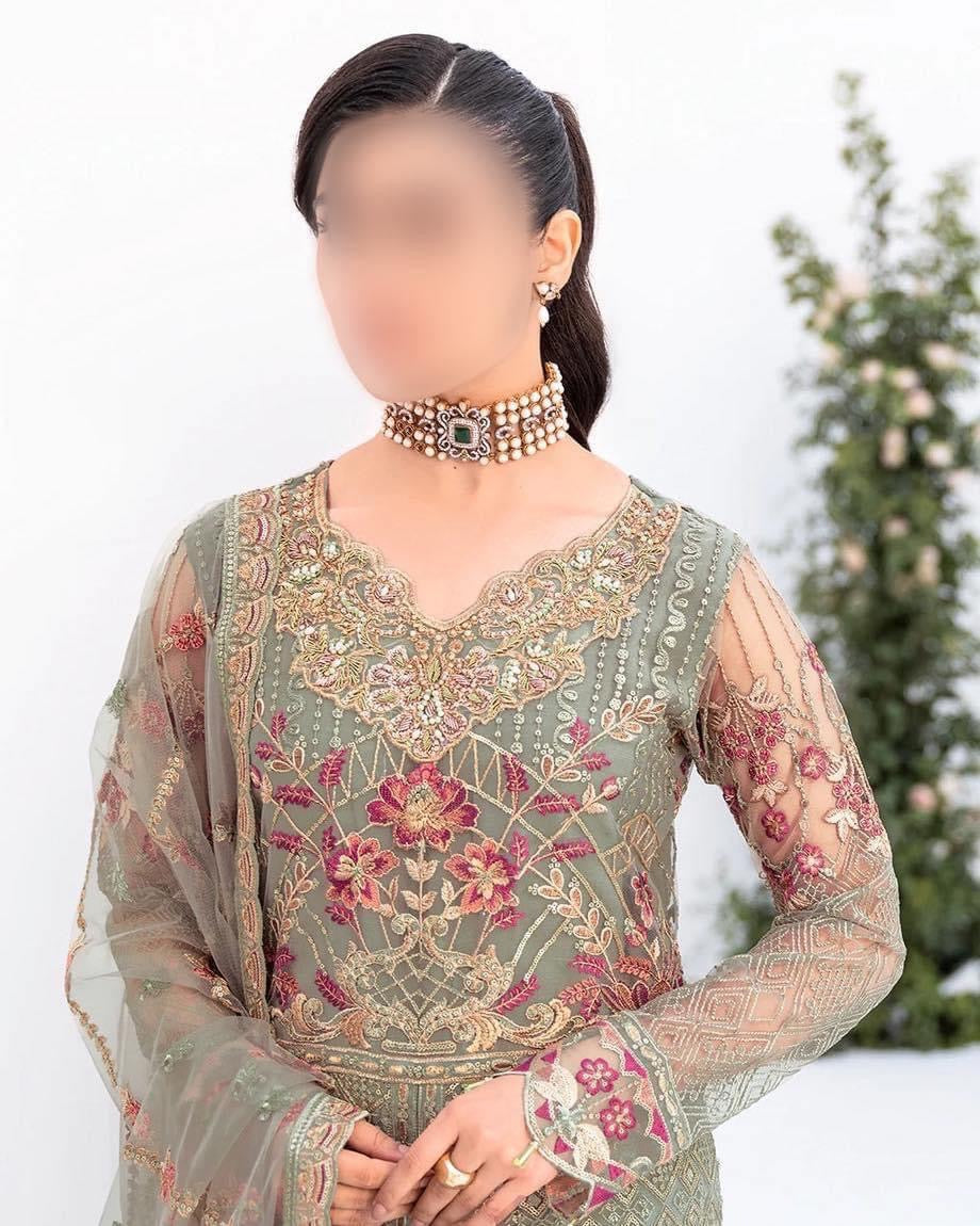 RAMSHA CHIFFON/NET PARTY WEAR KSS-101