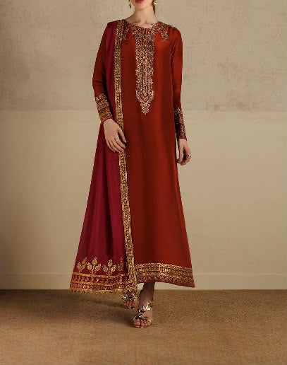 Iznik Kaftan Shalmose Silk/Chiffon Party Wear 5527