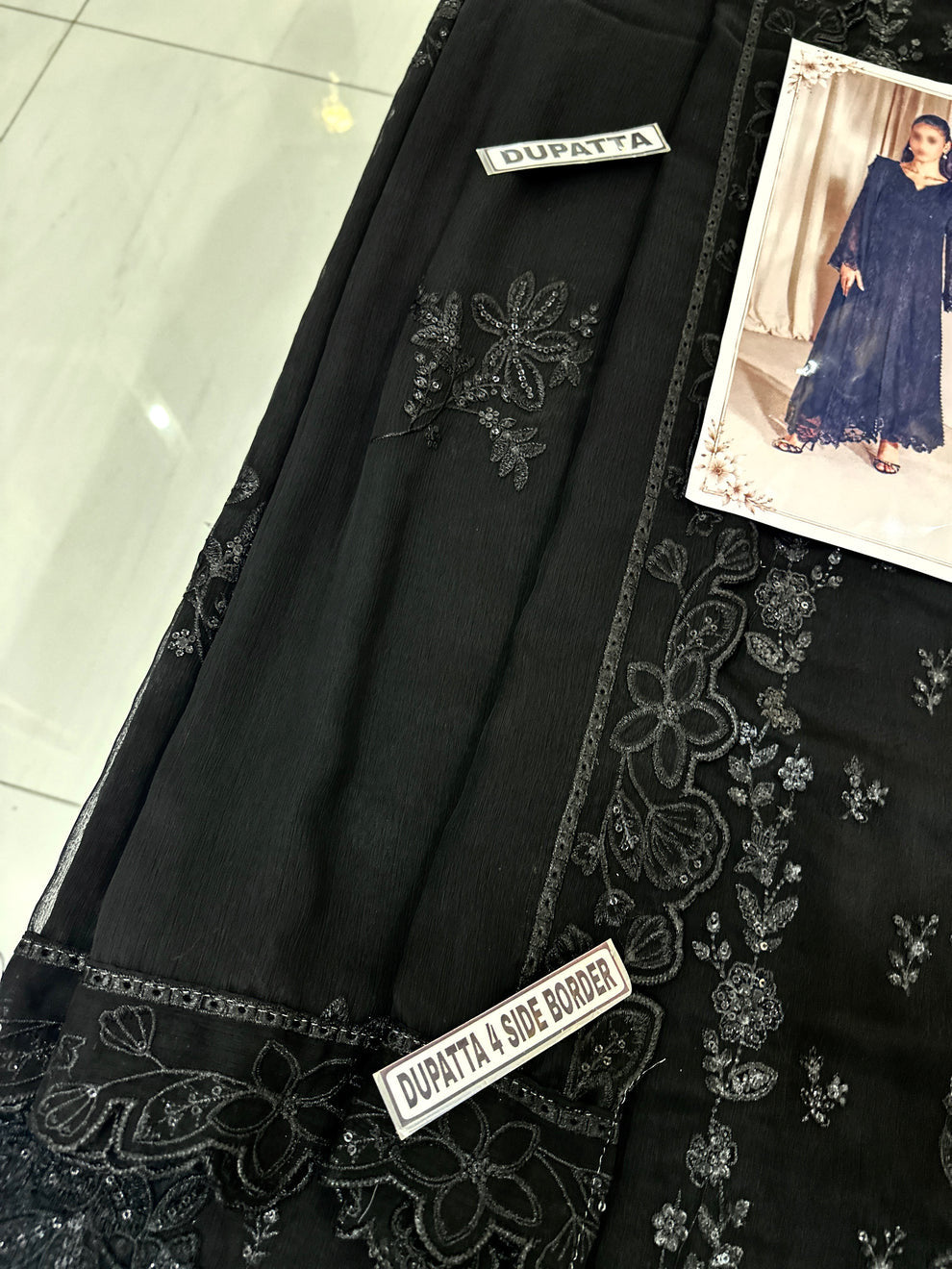 Azure Chiffon Party Wear 5473