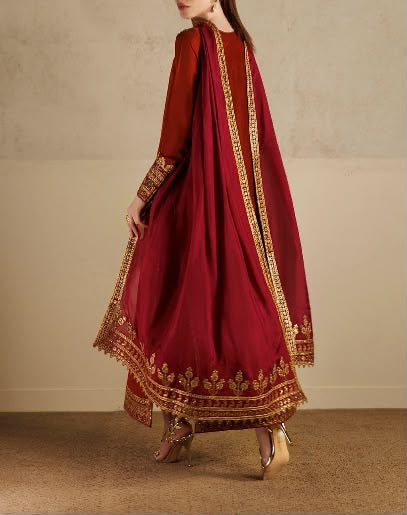 Iznik Kaftan Shalmose Silk/Chiffon Party Wear 5527