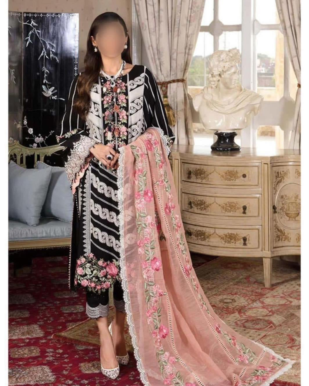 CRIMSON LAWN/ORGANZA PARTY WEAR KSSL-172