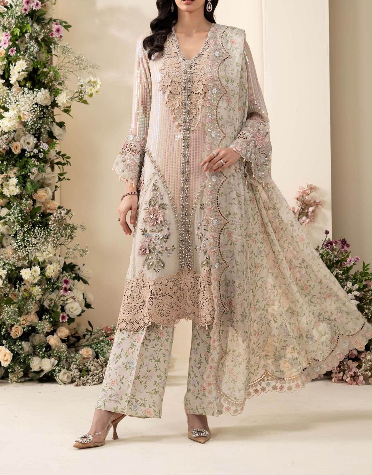Maria B Chiffon/Silk Wedding Wear 5467