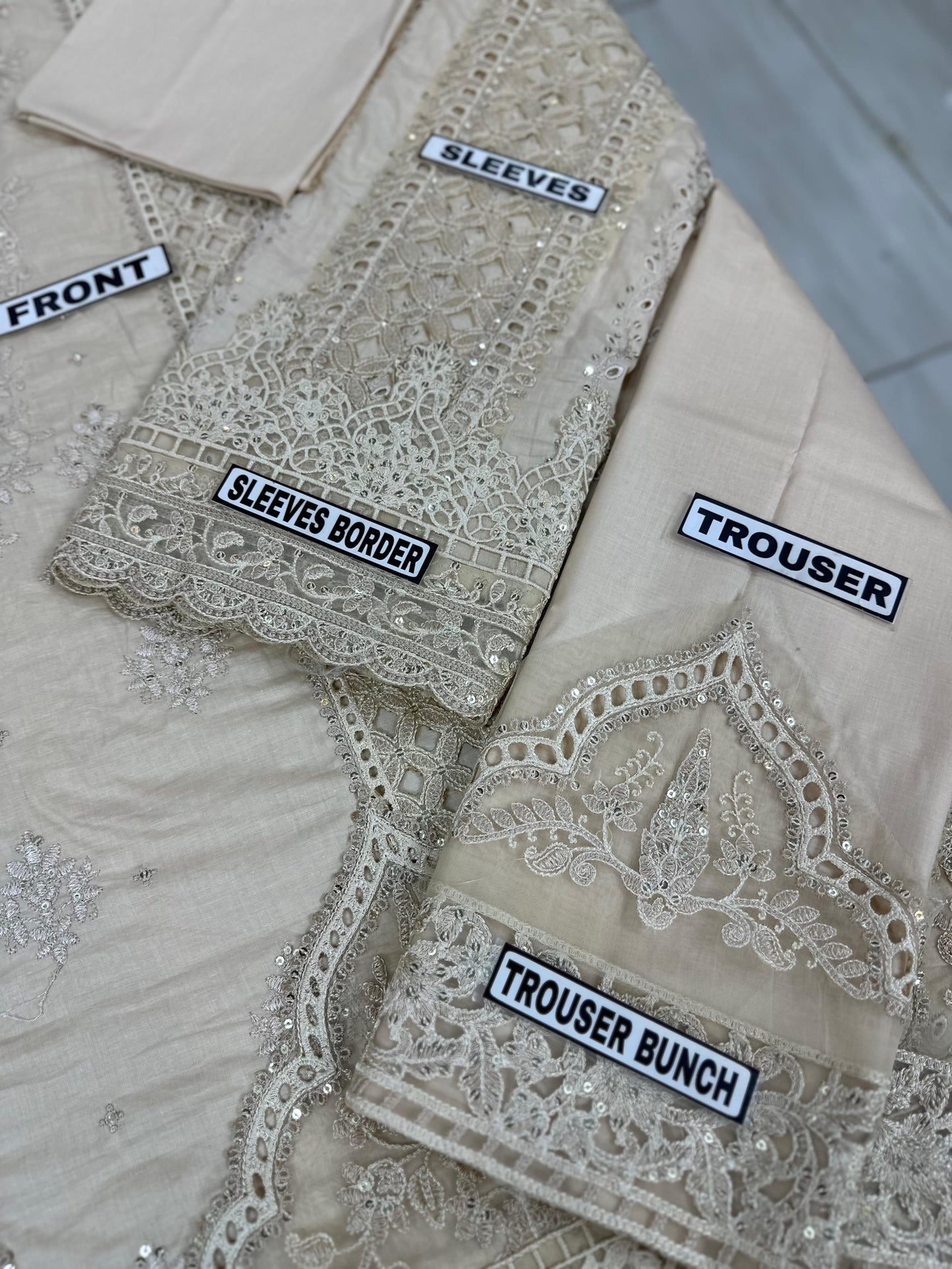 MARIA B CHIKANKARI LAWN/CHIFFON PARTY WEAR 5292