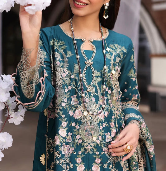 Kahf Lawn/Cotton Net Wedding Wear 4638