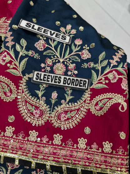 Ethnic Kaftan Shalmose Silk/Bamber Chiffon Wedding Wear 5515