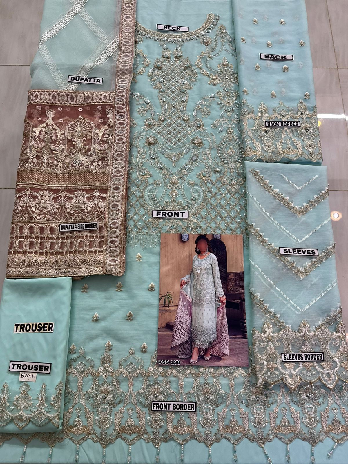 ASIM JOFA CHIFFON/ORGANZA WEDDING WEAR KSS-196