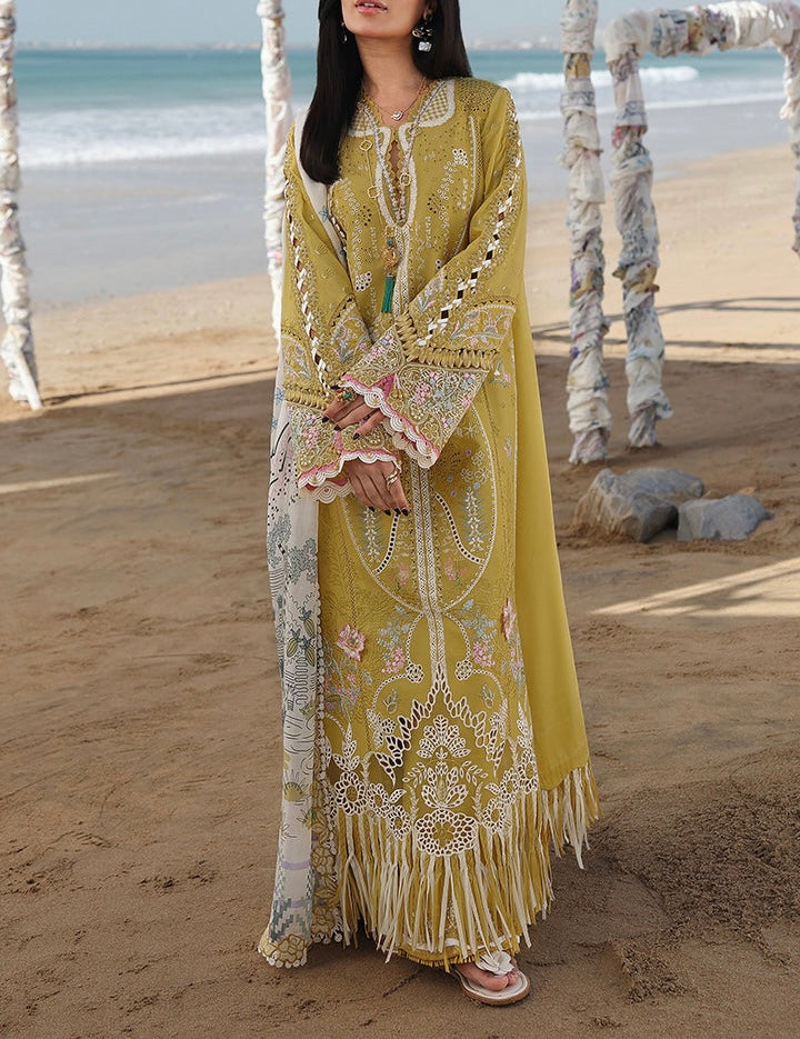 Qalamkar Lawn/Silk Wedding Wear 5427