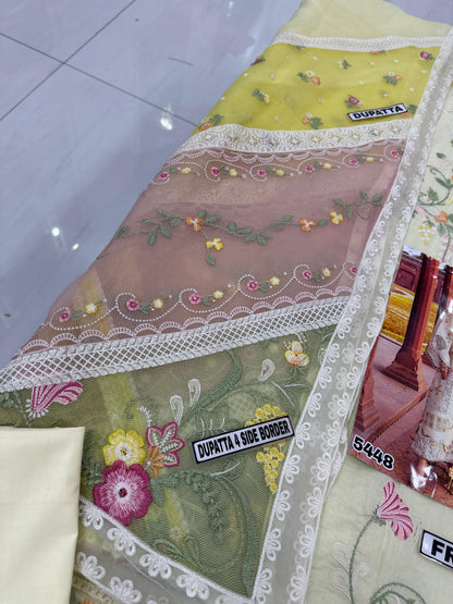 Crimson Lawn/Cotton Net Wedding Wear 5448