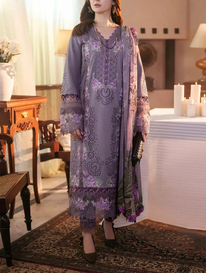 JADE CHIKANKARI LAWN/DIAMOND DIGITAL ORGANZA 5418