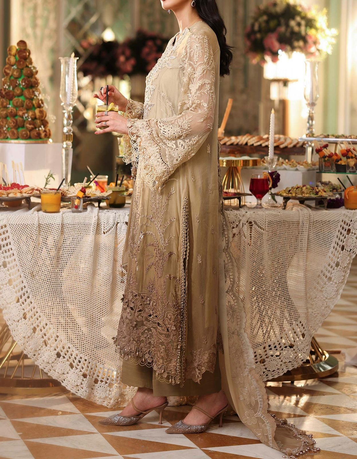 Maria B Chiffon Wedding Wear 5472