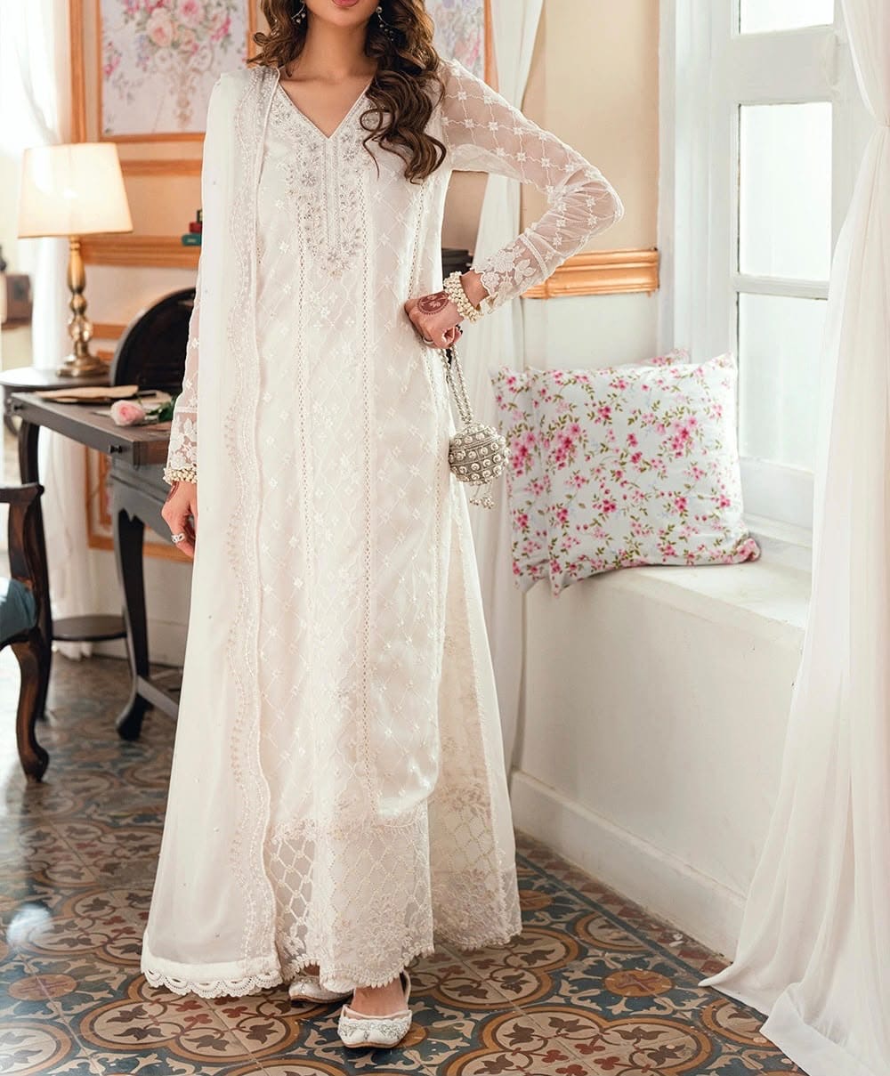 Azure Chiffon Party Wear 5484